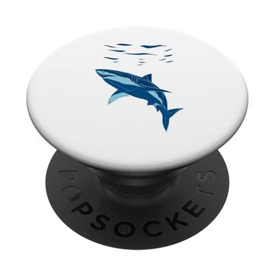 Disegno minimalista Uomini Donne Bambini Novità Squalo PopSockets PopGrip Adesivo
