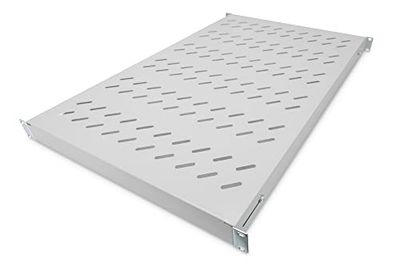 DIGITUS Scaffale - profondità variabile - per Installazione Fissa - 19 Pollici - 1U - Portata 50 kg - per armadi di Rete e armadi Server - A Partire da 1000 mm di profondità del Mobile - 1U - Grigio