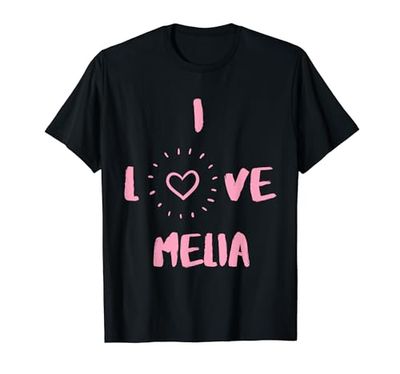 Regalo divertido de Melia I Love Melia I Heart Camiseta
