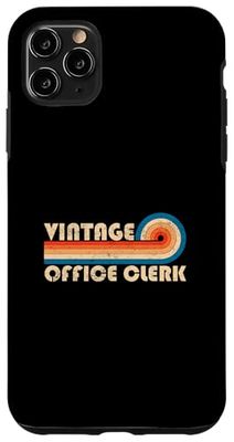 Vintage Office Clerk Job Title Birthday Idea Custodia per iPhone 11 Pro Max