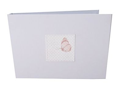 White Cotton Cards Tiny Album Photo Valeur Papillon, Blanc