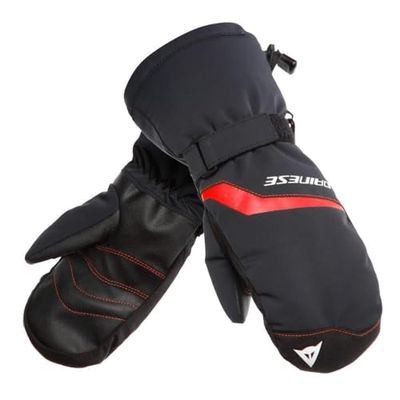 Dainese Scarabeo - Guantes de esquí Unisex para niños, elásticos, Color Verde y Rojo