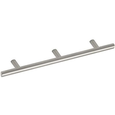 Unbekannt Grimme Eloni 8570310960 Basic Cupboard Handle (Barell) Diameter 14 mm Width 1040 mm Bar Handle Brushed Stainless Steel Silver Hole Spacing 2 x 480 mm