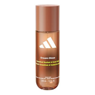 adidas Vibes Dream Glaze Fragrance Hair & Body Mist, Ambery Fragrance with Notes of Caramelised Hazelnut & Cocoa Fudge, Mood-Boosting, For Any Occasion, 236ml