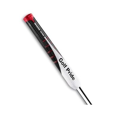 *NIEUW* Golf Pride 2024 Reverse Taper Round Medium Putter Grip - Verbeterde Stroke Collection, Zacht & Tacky, Superieure Tractie, 63g, 0.580 Rond - Klassiek Zwart/Wit/Rood