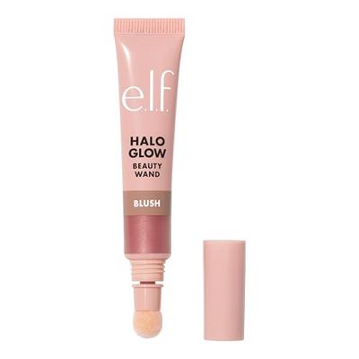 e.l.f. Halo Glow Blush Beauty Wand, stick blush liquido per guance luminose e rosee, infuso con squalano, prodotto vegano e non testato sugli animali, Pink-Me-Up