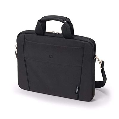 DICOTA Slim Case BASE Axelväska för laptop och surfplatta, lätt laptopfodral, Dicota Slim Case BASE Laptopväska, svart, för laptops 11-12,5 tum