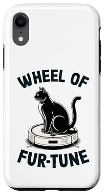 Wheel Of Fur-Tune Robot Vacuum Cleaner Funny Cat Case for iPhone XR