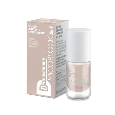 Dermovitamina Micoblock 3in1 Grzybica paznokci - Beige - Leczniczy lakier do paznokci - Leczy grzybicę paznokci u stóp, 5 ml, 16 kolorów