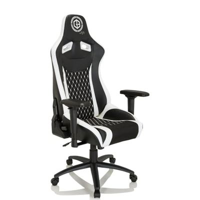 hjh OFFICE Gamestoel GAMEBREAKER SX 04 Stof, Kunstleder Zwart/Wit