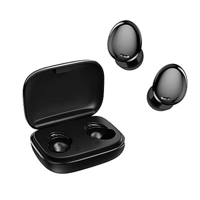 Draadloze bluetooth-hoofdtelefoon 5.1, in-ear hoofdtelefoon met microfoon, ruisonderdrukking, touchscreen-bediening, waterdicht IPX7, 3D hifi stereogeluid.