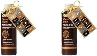 Furniture Clinic Wood Stain (Natural Oak) – Fast Drying, Highly Concentrated, and Easy-to-Apply Wood Stain for All Indoor & Outdoor Wood – Water Based & Non-Toxic – 250ml (Pack of 2)