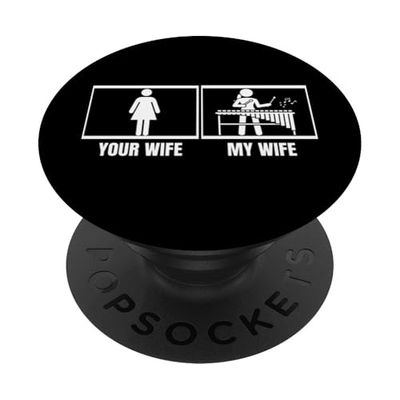 Your Wife My Wife Marimba Vibráfono Divertido Xilófono PopSockets PopGrip Adhesivo