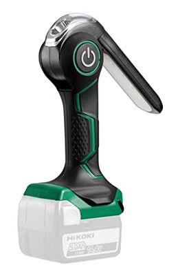 HiKOKI Luz de Trabajo LED Recargable - 18 V, 3 Niveles de Brillo - Lámpara de mano ajustable, con Gancho para Colgar - Sin Batería y Cargador