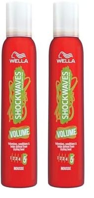 Wella Shockwaves Volume Mousse, 200ml (Pack of 2)