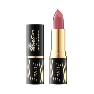Eveline Cosmetics Rossetto Velvet Matt No 501 - Finish Opaco a Lunga Durata con Cera di Candelilla e Vitamina E