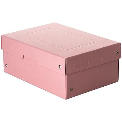 FALKEN Original PureBox Pastel, Made in Germany, 100 mm high, DIN A5, pink, storage box with lid made of sturdy cardboard, vegan gift box, transport box, all-purpose box