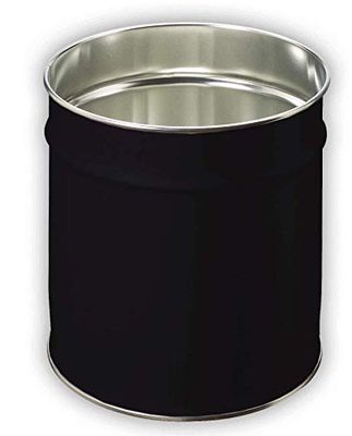 Corbeille en Acier 28/100, 12 L, Noir