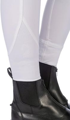 HKM Livigno Sportive-Silicone Full Seat Pantalones, Blanco, 36W para Mujer
