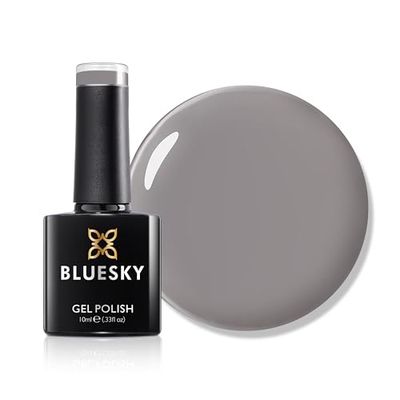 Bluesky Gel Nail Polish 10ml, Silver Mist - AW2406, Grey Gel Nail Polish for 21 Day Manicure, Professional, Salon & Home Use, Requires Curing Under LED UV Nail Lamp