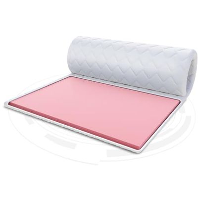 FDM Coprimaterasso Visco, 90 x 200 cm, grado di durezza H2, altezza circa 4 cm, schiuma termoplastica, adatto per chi soffre di allergie, Öko-Tex bianco