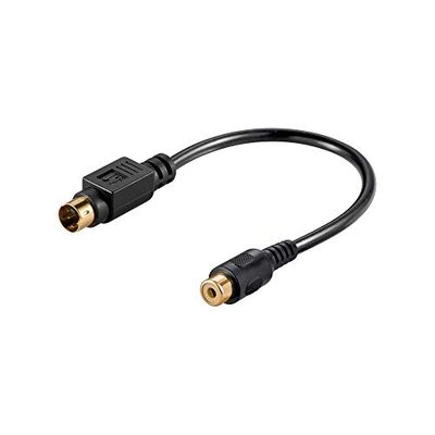Goobay 60845 videokabeladapter, S-video naar composiet - mini-DIN 4-stekker (S-video) > RCA-bus