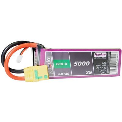 Hacker Modelbouw-accupack (LiPo) 7,4 V 5000 mAh Cellen: 2 20 C Softcase XT90