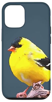 Motif chardonneret américain amoureux des oiseaux Coque pour iPhone 12/12 Pro