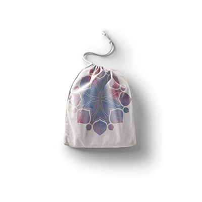 Bonamaison Impreso Algodón Bolsas con Cordón, Bolsa con Cordel para el Hogar y el Almacenamiento de Verduras, Bolso de Compras, Plegable, Ecologica, Reutilizables, Tamaño: 30x40 Cm