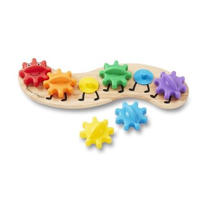 Melissa & Doug Juguete de Engranajes Oruga, Desarrolla Creatividad y Habilidades Motoras, Ideal para Niños y Niñas de 2 a 4 años, Fomenta el Aprendizaje Divertido y Creativo, Juguetes de Madera