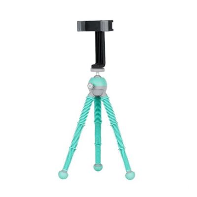 JOBY PodZilla Medium Kit, Treppiede Flessibile con Testa a Sfera Inclusa e Attacco GripTight 360 Phone, per Smartphone e Fotocamere Mirrorless Compatte o Dispositivi fino a 1 Kg, Azzurro