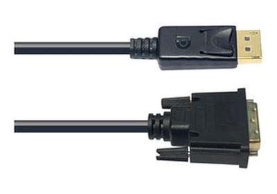 Brightium DisplayPort-hankontakt till DVI-hane, upplösning upp till 1080p, perfekt för anslutning av bildskärmar till datorer för att förbättra tittarupplevelsen.