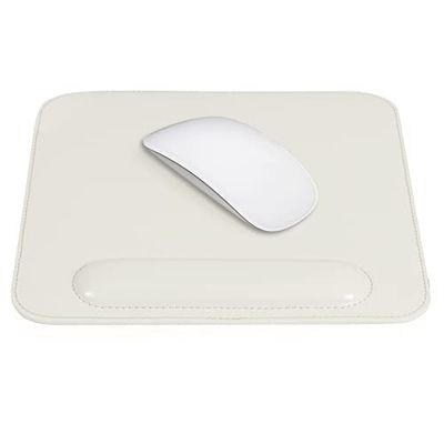 LONDO Leather Mousepad with Wrist Rest (White)