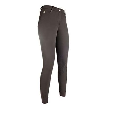 HKM SPORTS EQUIPMENT Basic Riding Knee Pads Silicone, Unisex_Adult, Trouser, HKM 4057052111402, Brown, 34 (EU)