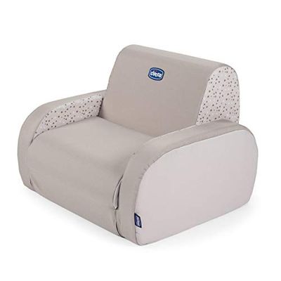 Chicco - Kinderstoel Twist - Omvormbaar tot Ligstoel en Slaapstoel - Comfortabel en Lichtgewicht - Vanaf 12 Maanden - Beige