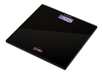 Gama Italy Professional Glass Electronic Deluxe, Balance pèse personnes en verre trempé noir