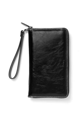 Malden Personal Compact Zip w/wristlet Black