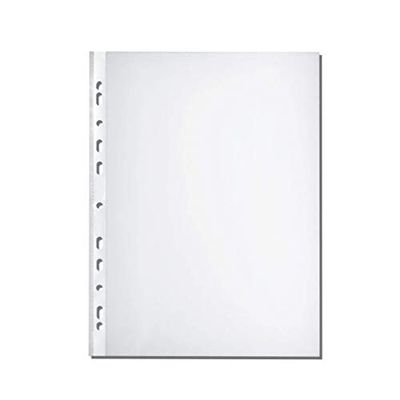 Herlitz® Camiseta documental DIN A4 Teca | 100 unidades | Funda protectora para archivadores y carpetas | Abrir desde arriba | Estructura lisa | Archivado Organizador de archivos | Lámina PP