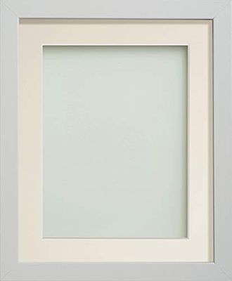 Frame Company Allington White Photo Frame with Ivory Mount, A4 for 10x6 inch, fitted with perspex