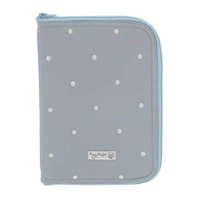 Porte-documents Bébé Rosy Fontes - Idéal pour stocker des documents importants - Design élégant avec fermeture éclair 0-bleu poudré