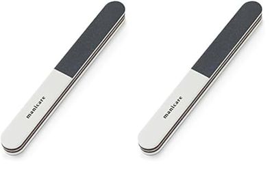 Manicare 3 Way Nail Buffer for Shaping, Removing Ridges and Polishing The Nail, 3 Step Easy to Use Manicure Tool, Durable Cushioned Buffer (Pack of 2)