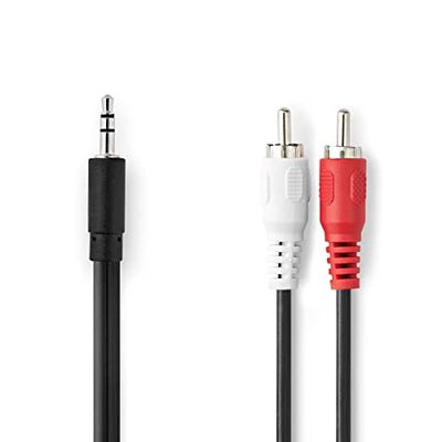 Nedis Nedis stereoljudkabel hane eller 3,5 mm - 2 x RCA-kontakter. 1,50 m svart