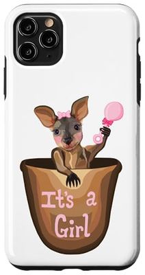 It's A Girl Kangaroo Baby Custodia per iPhone 11 Pro Max