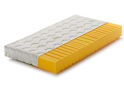 Marcapiuma - Barnsängmadrass 60 x 120 höjd 10 cm – NEMO – anti-urin barnmadrass tvättbar med vatten – vattentätt polyuretanskum – avtagbart aloe vera skydd som andas Made in Italy