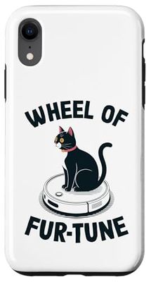 Wheel Of Fur-Tune Robot Vacuum Cleaner Funny Cat Case for iPhone XR