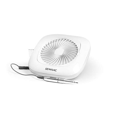 Semilac Lima Professionale per Trapano Elettrico 48W con Costruito in Collettore di Vibrazioni - per Salone e Casa Manicure e Pedicure - Rimozione Sicura di Gel e Unghie Acriliche e Pelle Dura