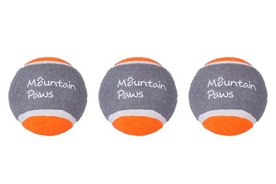 Mountain Paws Palline da tennis per cani ad alta visibilità e resistenti, confezione da 3