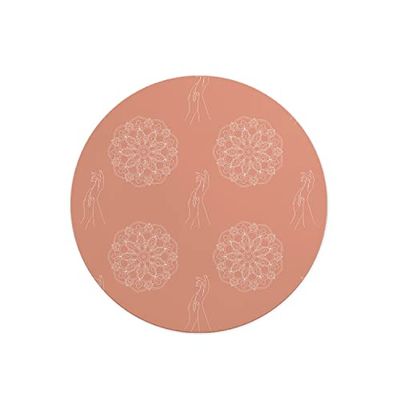 Questo Casa, Ronde digitaal bedrukte muismat, antislip onderkant, voor kantoor en thuis, diameter: 22 cm