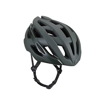 BBB Cycling Unisex Adult fietshelm Hawk | dames en heren | aerodynamisch en 21 ventilatiesleuven | racefiets | BHE-151 groen L (58-62 cm), mat olijfgroen, L (58-62 cm)