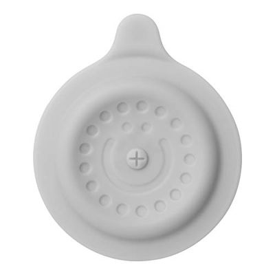 Ubbi Bath Drain Cover, Soft Suction Cup Drain Stopper, Newborn Essentials, Baby and Toddler Bath Time Accessories, Dishwasher Safe, Grey